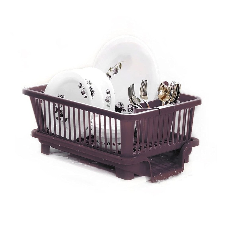 0607A Unbreakable Plastic 3 in 1 Kitchen Sink Dish Drainer Drying Rack