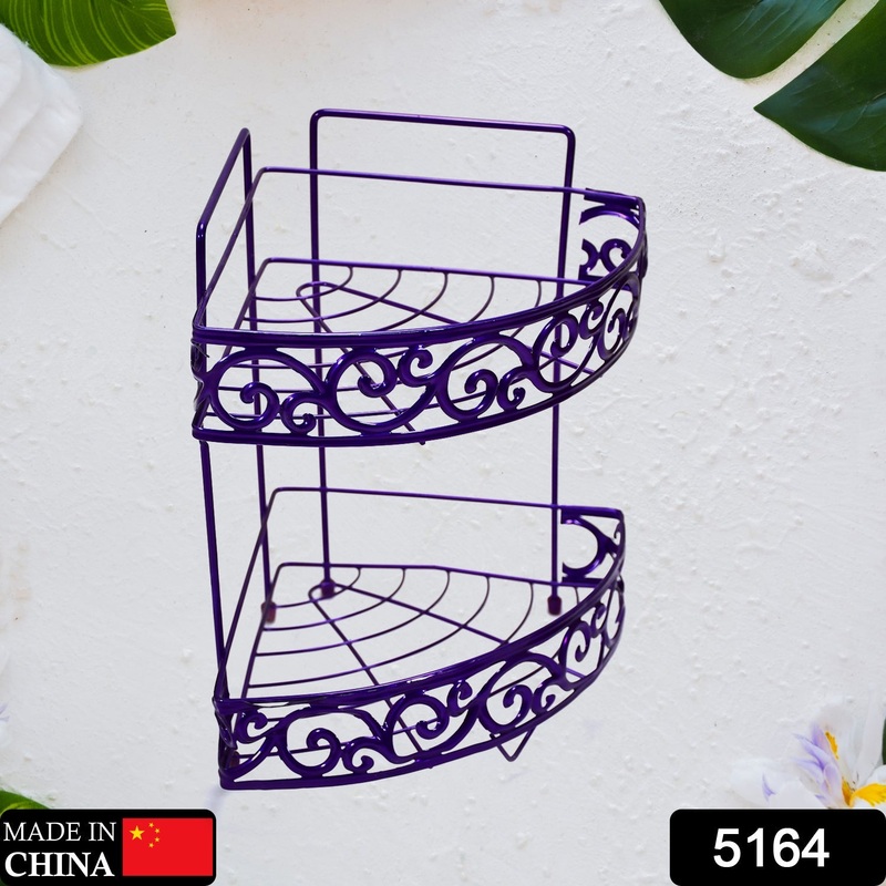 5164 Steel Corner Rack High Quality 32cm Rack For Home & Bathroom Use