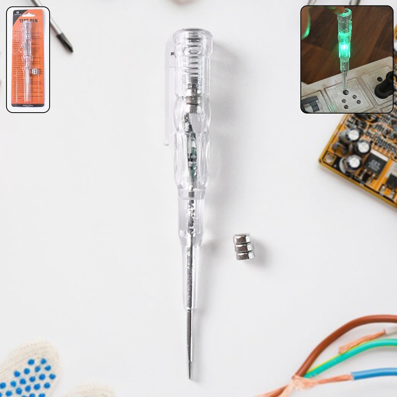 Electrical Detector Slotted Screwdriver With Small Batteries (1 Pc)