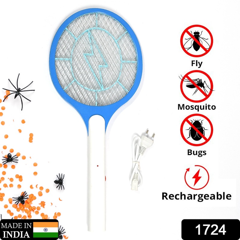 1724 Mosquito Killer Racket Rechargeable Handheld Electric Fly Swatter Mosquito Killer Racket Bat, Electric Insect Killer (Quality Assured)