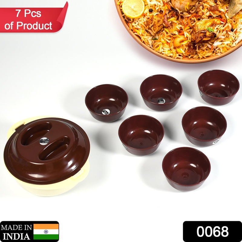 0068 Pudding Set  1 Casserole & Bowl Set plastic For All Type Serving Use Set