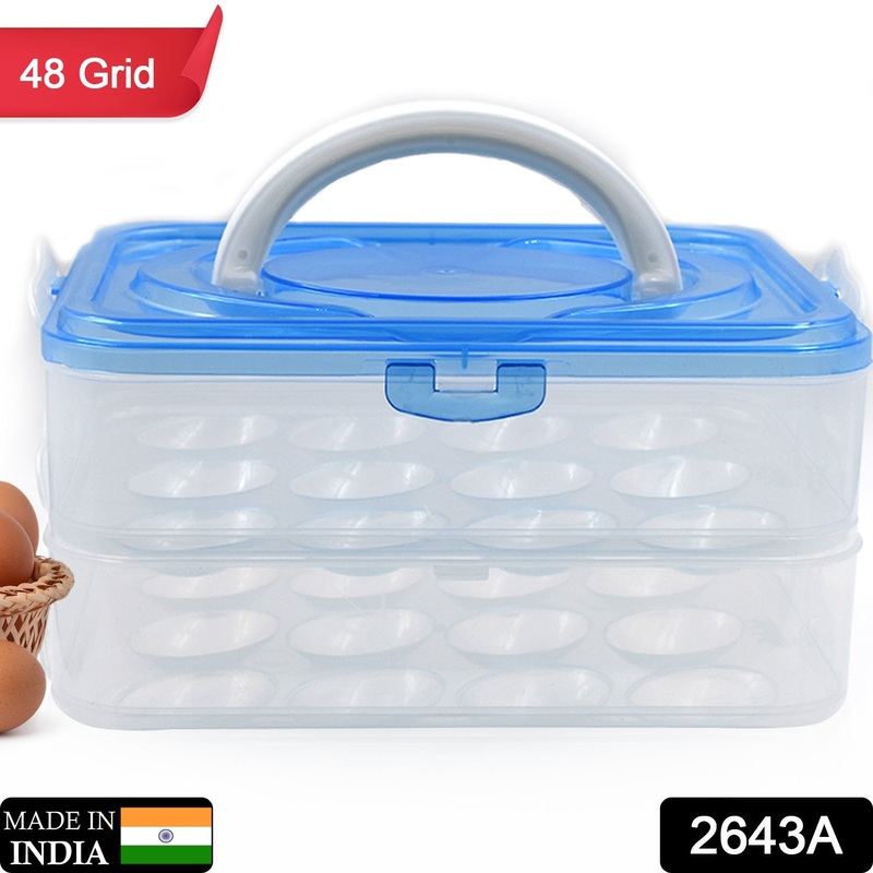 2643A Double Layer Premium 48 Grid Egg Storage Box for Egg Storage Container