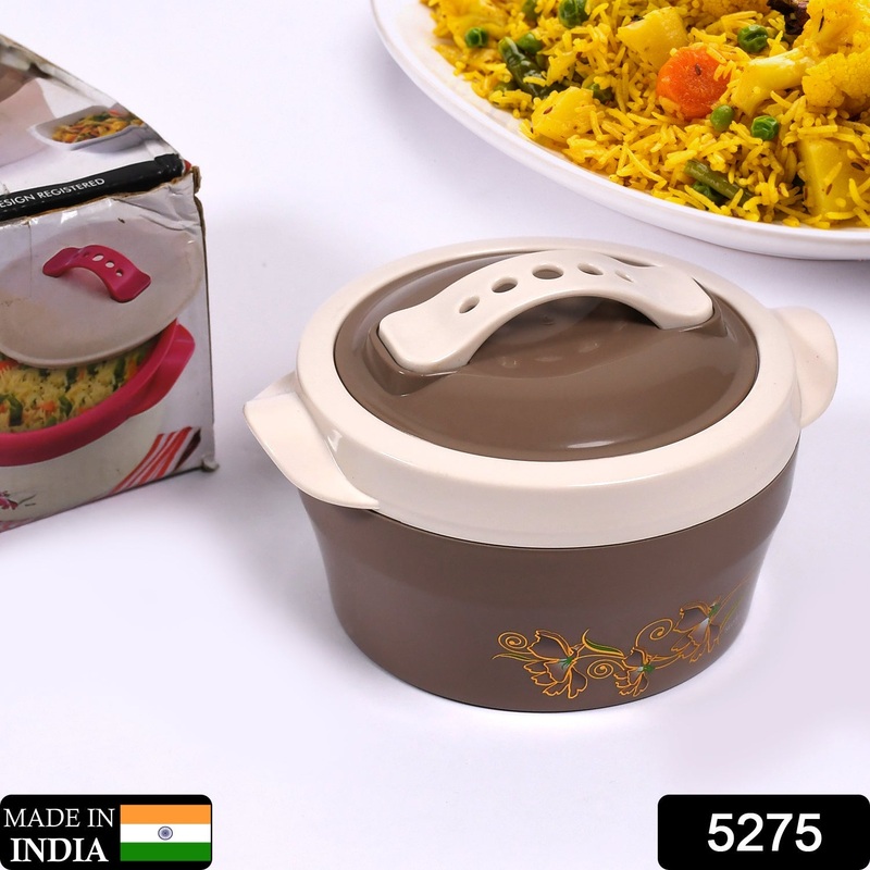 5275 PLAZA INSULATED HOT POT INNER STAINLESS STEEL CASSEROLE WITH LID ( 800 ML )