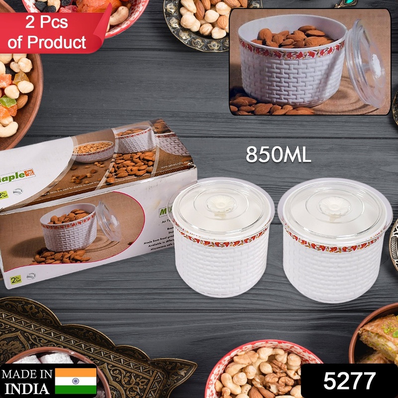 5277 Maple Air Tight Container Jar 850 ml  For Home & Kitchen Use Jar Set of 2 pcs