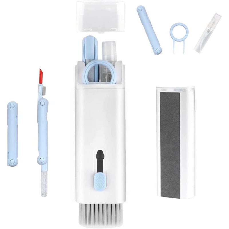 6462 7 in 1 Electronic Cleaner kit, Cleaning Kit for Monitor Keyboard Airpods, Screen Dust Brush Including Soft Sweep, Swipe, Airpod Cleaner Pen, Key Puller and Spray Bottle   02