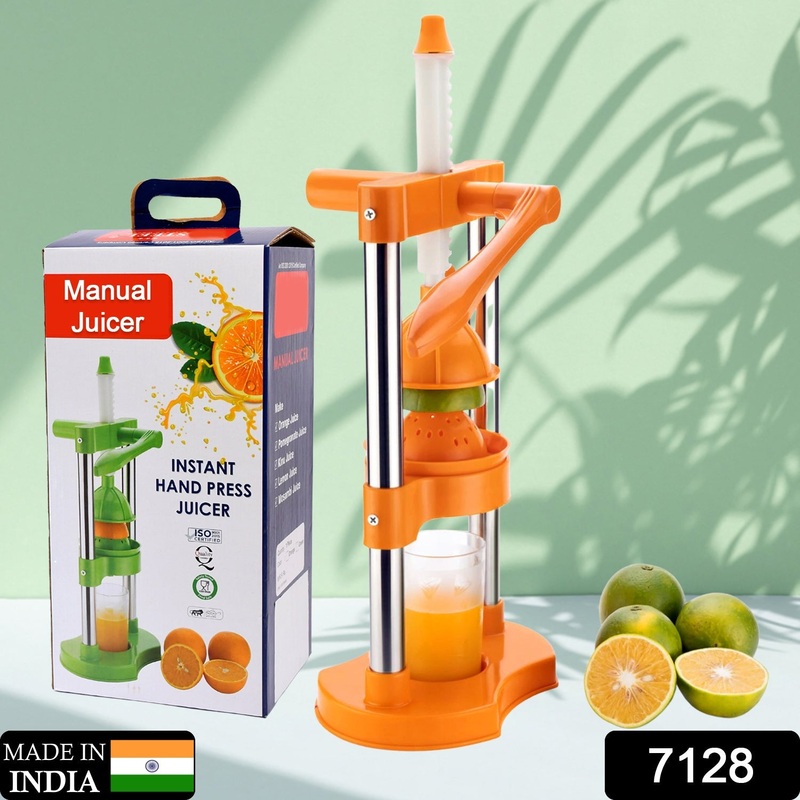 7128 Hand Pressure Juicer, Manual Cold Press Juice Machine, Instant Make Juice Squeezer, Fruits Juicer, Juice Maker, Orange Juice Extractor For Fruits & Vegetables, Orange