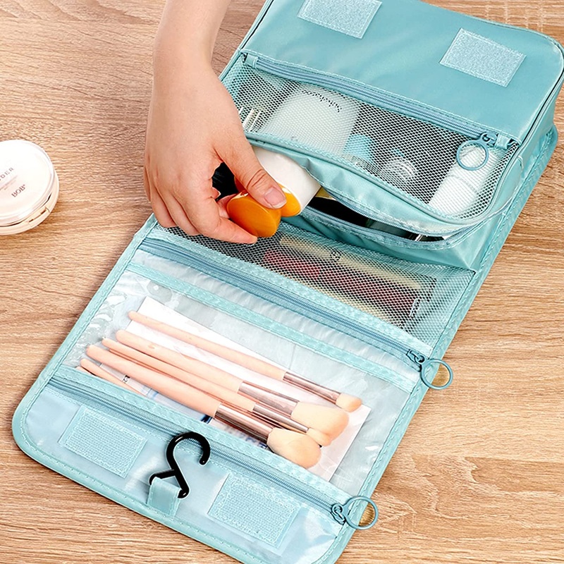 7292 Men’s and Women’s Waterproof Foldable Multifunction Portable Travel Toiletry Kit Cosmetic Makeup Pouch Organizer Bag