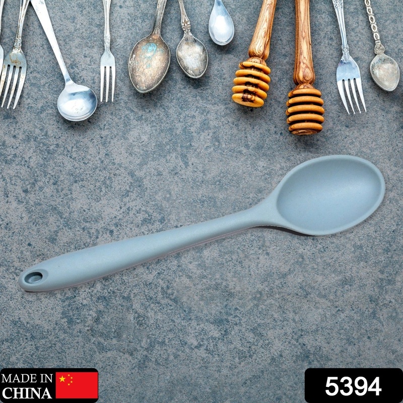 5394 LARGE SILICONE KITCHEN SPOON LONG HANDLE COOKING SPOON FOR COOKING BAKING LADLE KITCHEN UTENSILS FOOD GRADE SILICONE