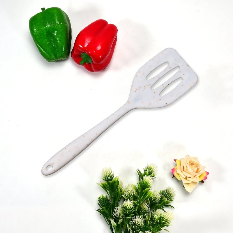 5422 Silicone Turner Spatula/Slotted Spatula High Heat Resistant to 480F, Hygienic One Piece Design, Non Stick Kitchen Utensil for Fish, Eggs, Pancakes (21cm)