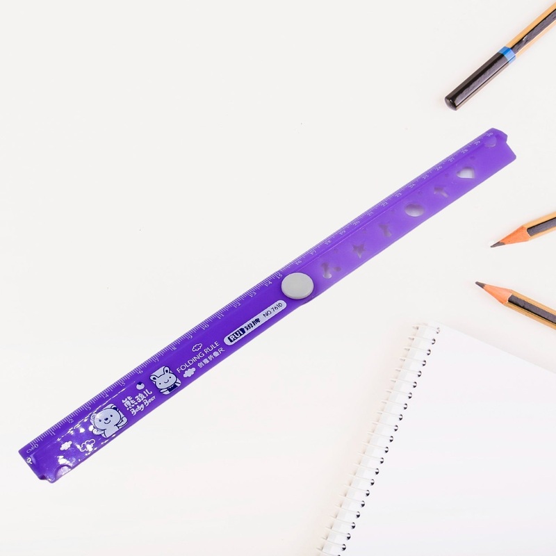 7926 Fold Up Plastic Ruler 17cm fold up for kids Stationery Products School Accessory’s New Folded Scales Birthday Party Returns Gifts for Girls