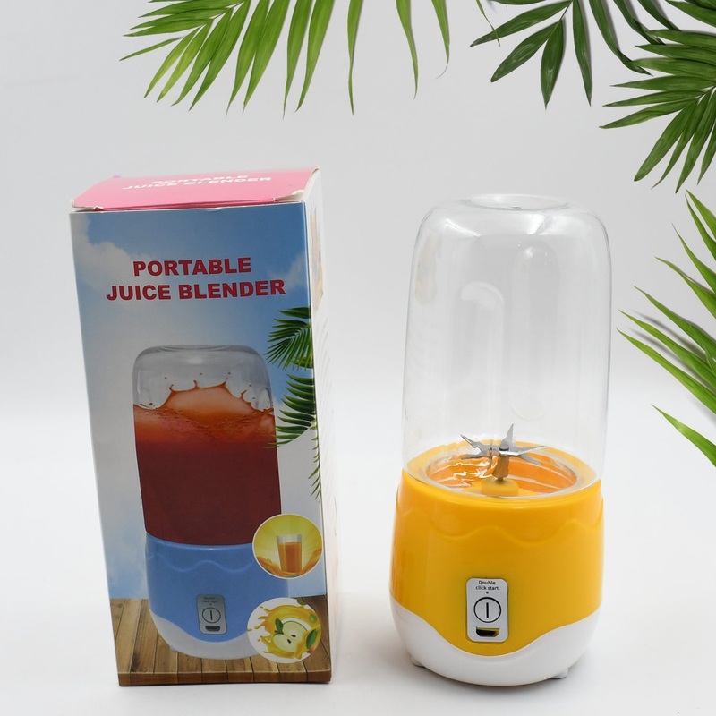 2260A Portable Electric USB Juice Maker 6 blade Blender Grinder Mixer Personal Size, USB Rechargeable Mini Juicer for Smoothies and Shakes with Juicer Cup – 400ml