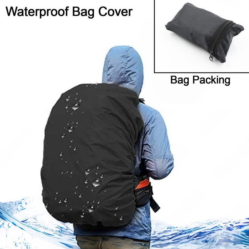 4100 Heavy Waterproof Nylon Rain Cover/Dust Cover – Elastic Adjustable for Laptop Bags and Backpacks, School Bag Waterproof Cover, Dust Proof, Backpack, Laptop Bag Cover (1Pc)