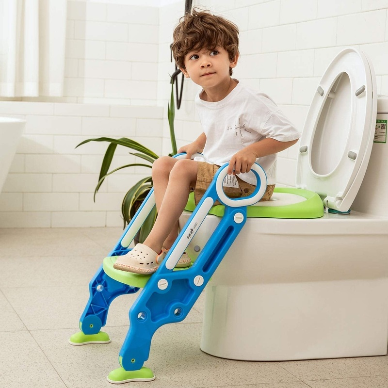 1483 2 in 1 Training Foldable Ladder Potty Toilet Seat for Kids  —–