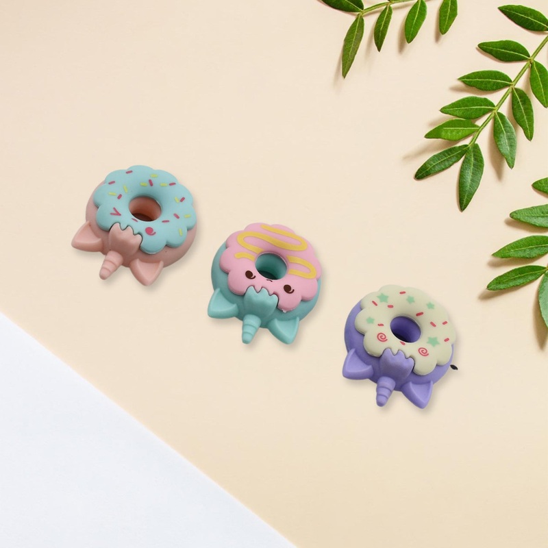4573 Tree Small Sized Cartoon Themed Non-Toxic Donut Erasers, School Stationery | for Kids – Boys & Girls | Birthday Gift |Return Gift (3pc Set)