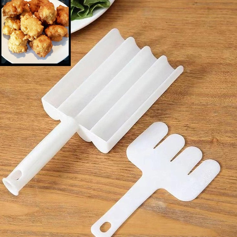 5913a Small Multifunction Fritters Maker – Creative Fritters Scoop Multi-Function Ball Maker | Portable Maker for Making Cake Balls, Ice Cream Spoon, Doughnut, Hand Cutting Scoop(2pc Set)