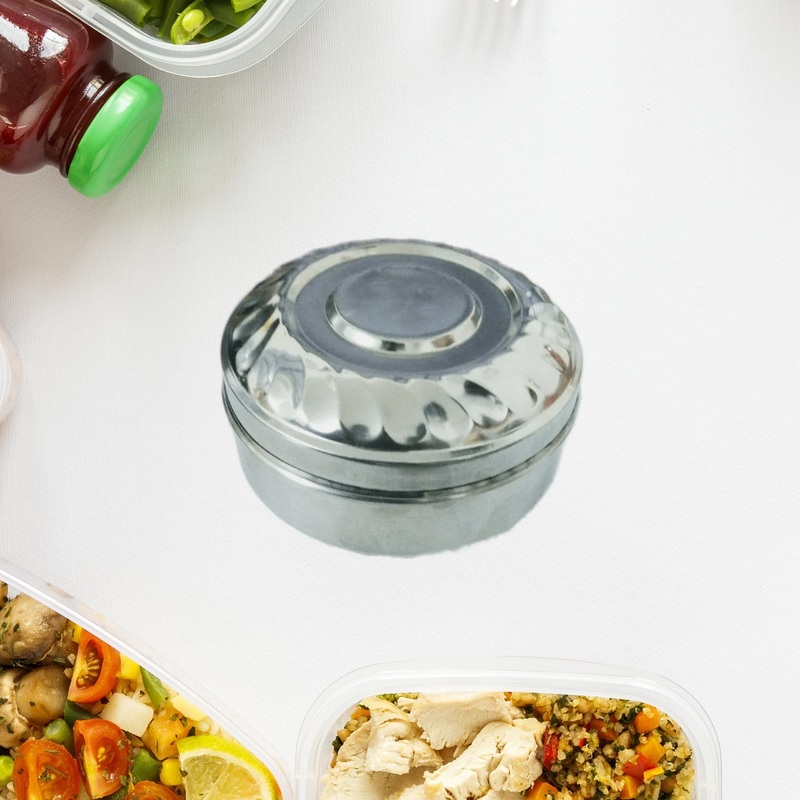 3345  Multi-Purpose Stainless Steel Round Shape Tiffin Box – Small Gift for Baby Girl and Baby Boy For Office, School/Tuition/ Picnic (Small)