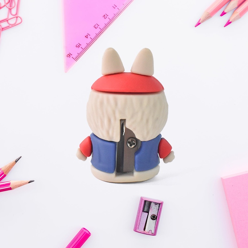 Cartoon-Shaped Pencil Sharpener with Built-In Eraser – Fun & Practical Stationery (1 Pc /Mix Design)