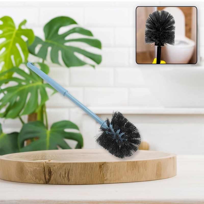 1338 PLASTIC ROUND TOILET CLEANER BRUSH PLASTIC BATHROOM CLEANER – ROUND HOCKEY STICK SHAPE TOILET BRUSH