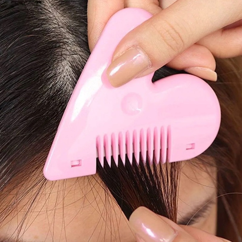 0361 Heart Shape Plastic Hair Cutting Scissors for Baby Girls Lightweight Portable Hair Thinning DoubleEdge Stainless Steel Convenient for Hair Cutting for Hair Thinning (1 Pc )