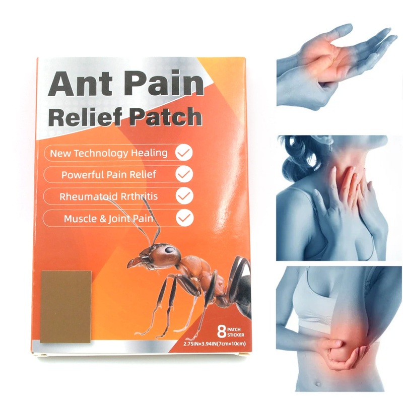 12559 Ant Pain Relief Patch – Pack of 8 Patches | Instant Relief from Muscular Pain & Joint Pain| Natural Pain Relief Patches | Powerful Pain Relief, No Side Effects