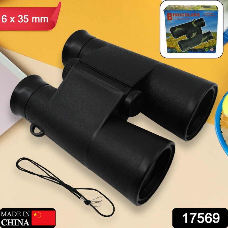 17569 Learning Toy Binoculars / Telescopic for Kids Educational Birthday Return Gifts for Boys and Girls in Bulk Hunting Bird Watching Camping Outdoor, Binoculars for Hunting Trips (6×35 MM / 1 Pc)
