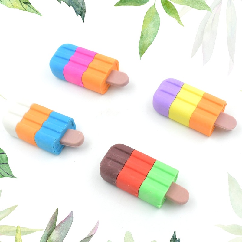 4349 Ice cream Shape Eraser for Girls & Boys 3D Eraser for School B’Day Return Gift Ice Cream Theme Shape Erasers Pencils Set for Kids Educational Stationary kit, School Supplies (1 Set 4 Pc)