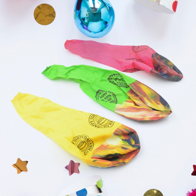 Big Size Balloons Kinds of Rainbow Party Latex Balloons for Birthday/Anniversary/Valentine’s/Wedding/Engagement Party Decoration Multicolor (3 Pcs Set