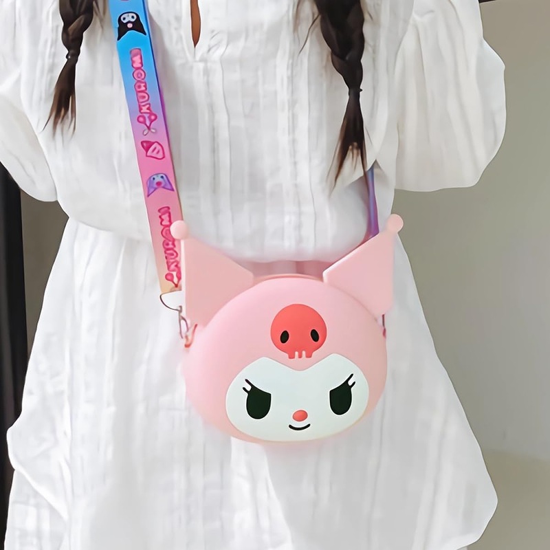 Cute Cartoon Girls’ Backpack, Shoulder Bag/ Purse, Portable, Mini Silicone Handbag Girls, Children’s Bag/Purse for For Girls Women, Gift Girls Bag Accessories (1 Pc Mix Color )