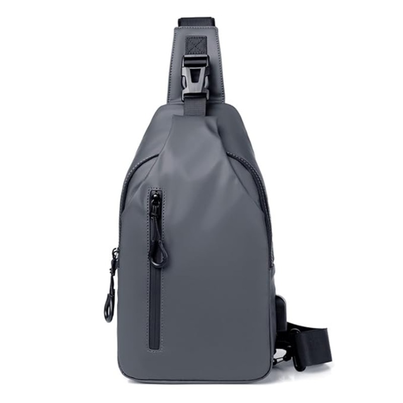 SkyShopy Men’s Chest Bag Shoulder Bag Messenger Sports Backpack Water Resistant Usb Charging Port Shoulder Sling Bag