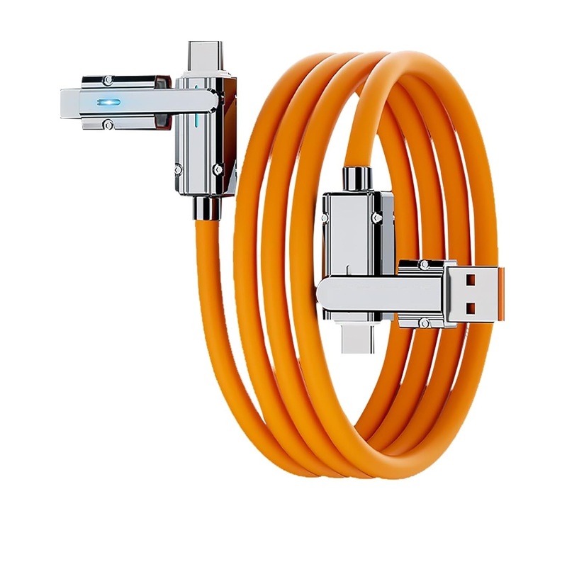 SkyShopy USB to USB C Charge Cord,USB C Cable,USB A to USB C 5A Fast Charging (6.6ft 4 in 1)