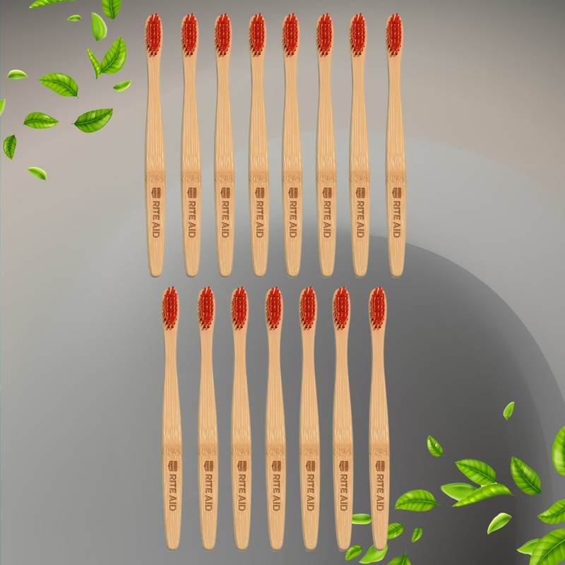 13028 Bamboo Wooden Toothbrush SoftToothbrushWooden Child Bamboo ToothbrushBiodegradable Manual Toothbrush for Adult, Kids (15 pcs set / With Round Box)