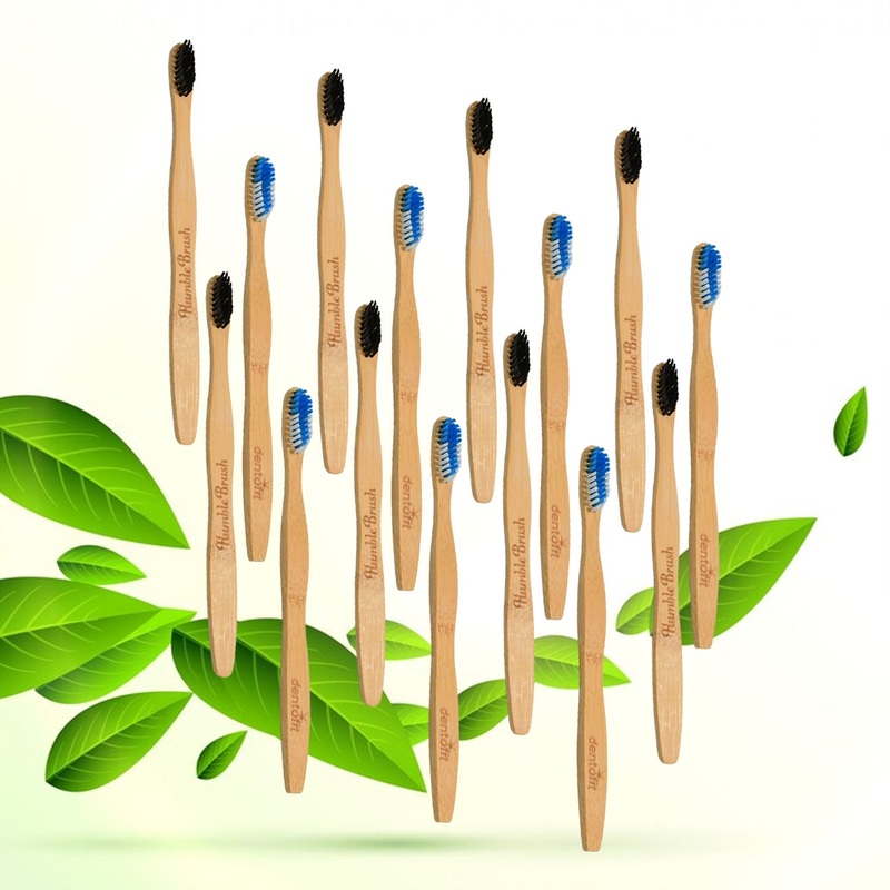 13032 Bamboo Wooden Toothbrush SoftToothbrushWooden Child Bamboo ToothbrushBiodegradable Manual Toothbrush for Adult, Kids (15 pcs set / With Round Box)