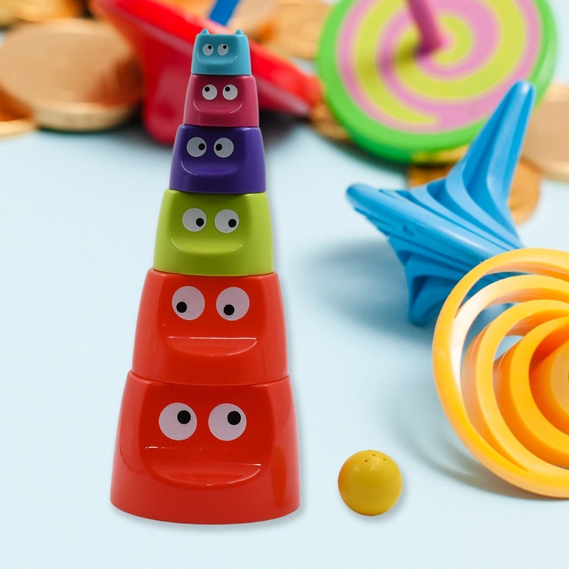 17996 Monster Cups – Activity Toy for Babies 5+ Months Plastic Multicolor Infant & Preschool Toys Develops Motor & Reasoning Skills Birthday Gifts for Boys Girls Age 5+ Months Kids (1 Set)
