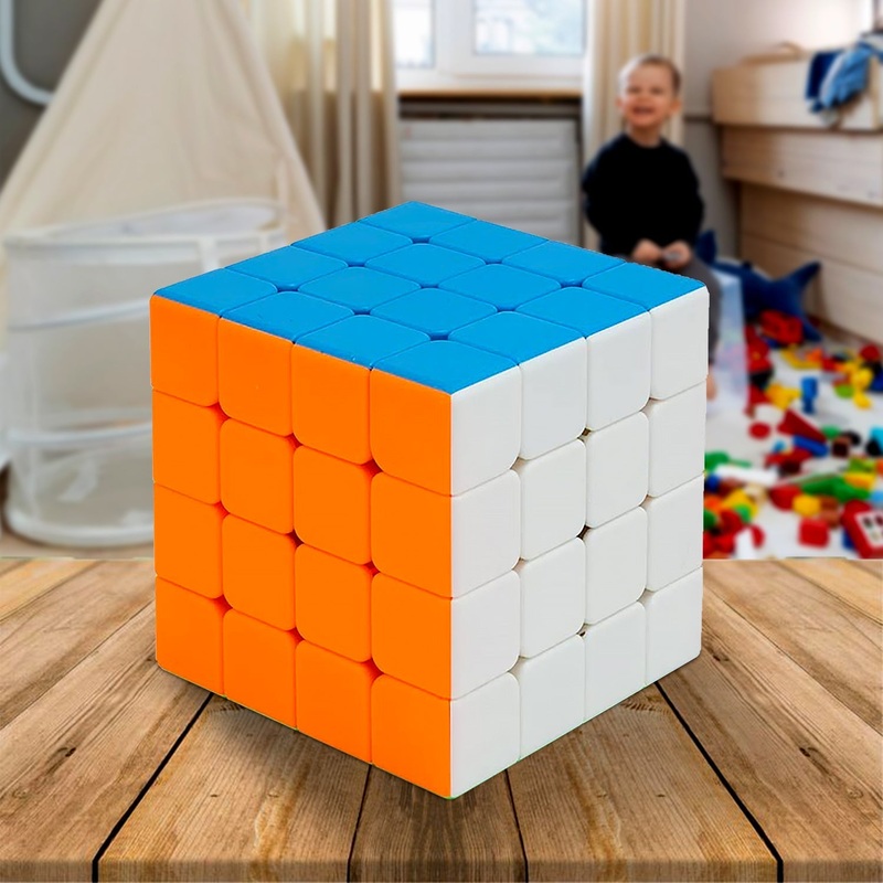 1975 Small Puzzles Cubes 444 High Speed Sticker Less Magic Cube Game, Kids and Professionals Magic Cube Puzzle Toy, Pack of 1, 8+ Years