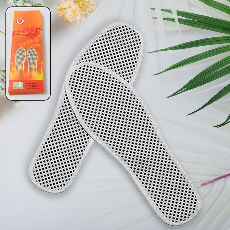 Massage Magnetic Self Heating Insole Shoe, Heating Insole for Women Men – Unisex Warm Insole – Thermal Insoles – Tourmaline Self Heating Shoe Inserts – Warm Shoe Pad (1 Pair)