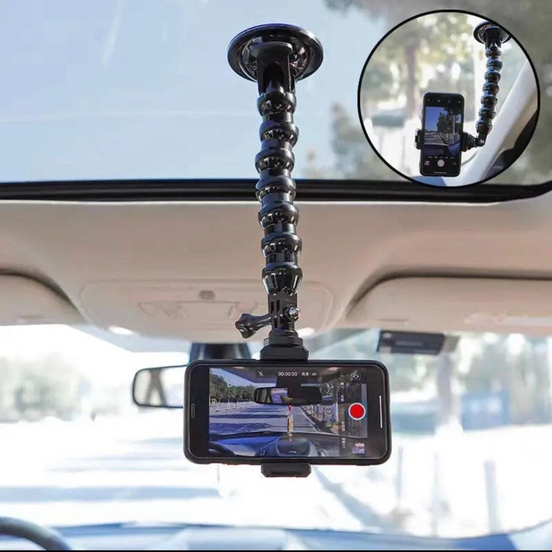 SkyShopy  Universal Snake Suction Cup Phone Holder for Car Cup Holder Phone Mount with Expandable Base for Car Truck, Adjustable Cell Phone Holder Car,Compatible with iPhone Samsung All Phones