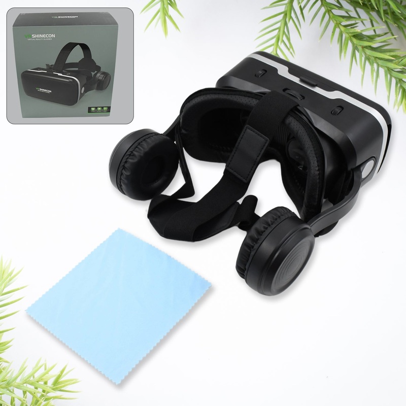 12836 3D /HD VR Glasses Virtual Reality Goggles Headset for iOS for Android SmartphoneVR Goggles-For 3D VR Movies Video Games with Headphones (1 Pc)