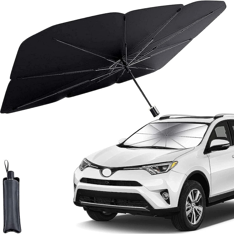 Car Sun Shade Windshield Cover, Umbrella Windshield Sun Shade for Car Front WindowSun Protection & Heat Insulation Foldable Sun ShadeFull Cover Sun Shade for Most Vehicles
