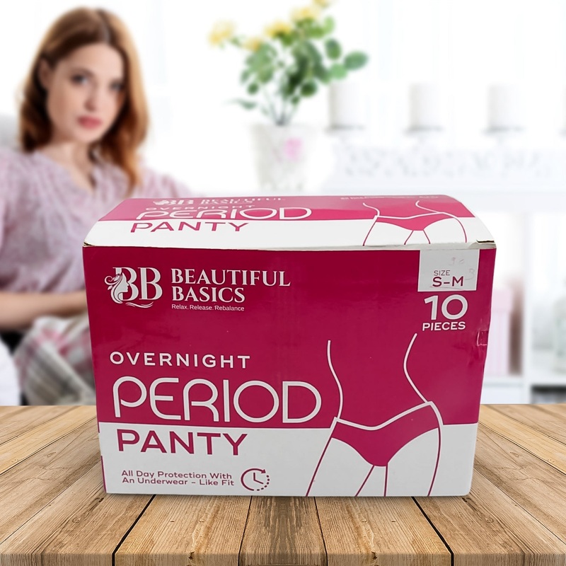 Women’s Emergency Kit, Travel Kit- Includes Seamless Underwear, Pantyliner, Feminine Hygiene Sachet First Period Kit (10 Pcs)