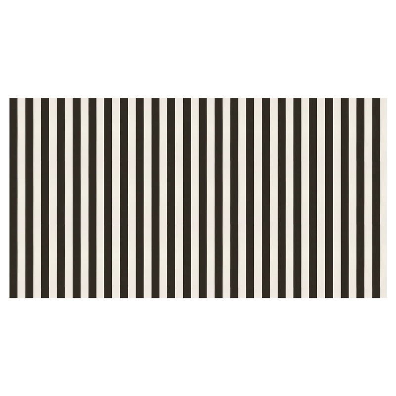 BLACK STRIPED PAPER TABLECLOTH