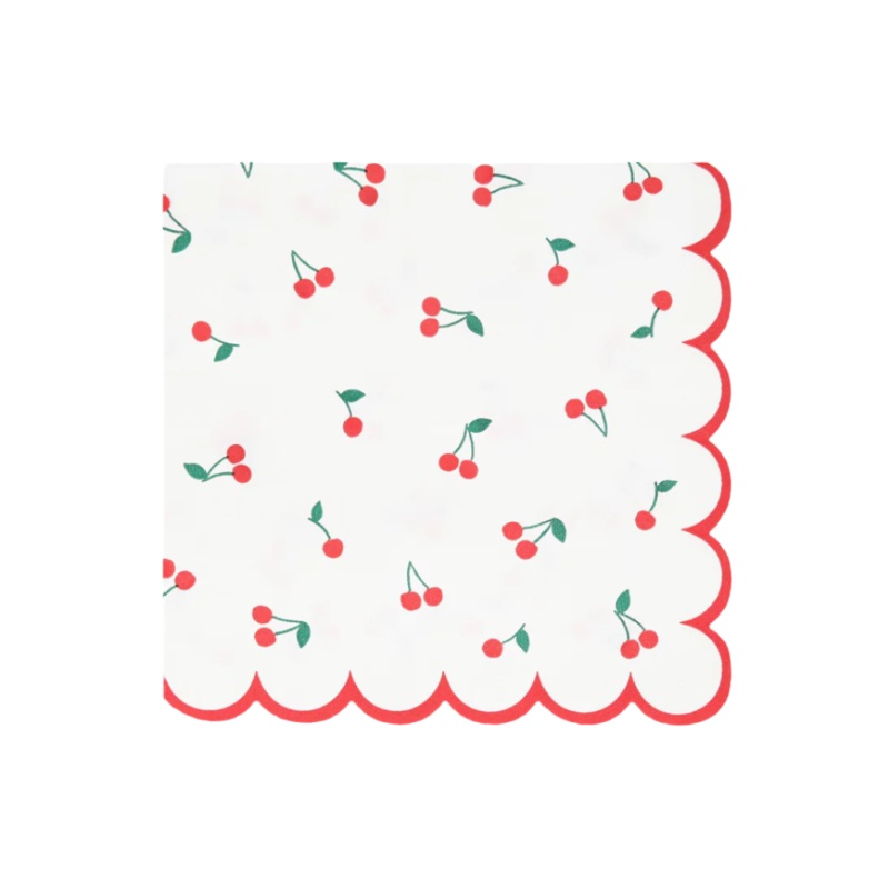 CHERRY PATTERN LARGE NAPKINS
