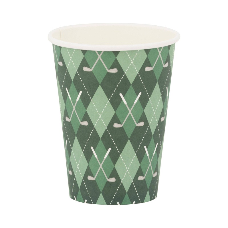 GOLF PLAID PAPER CUPS