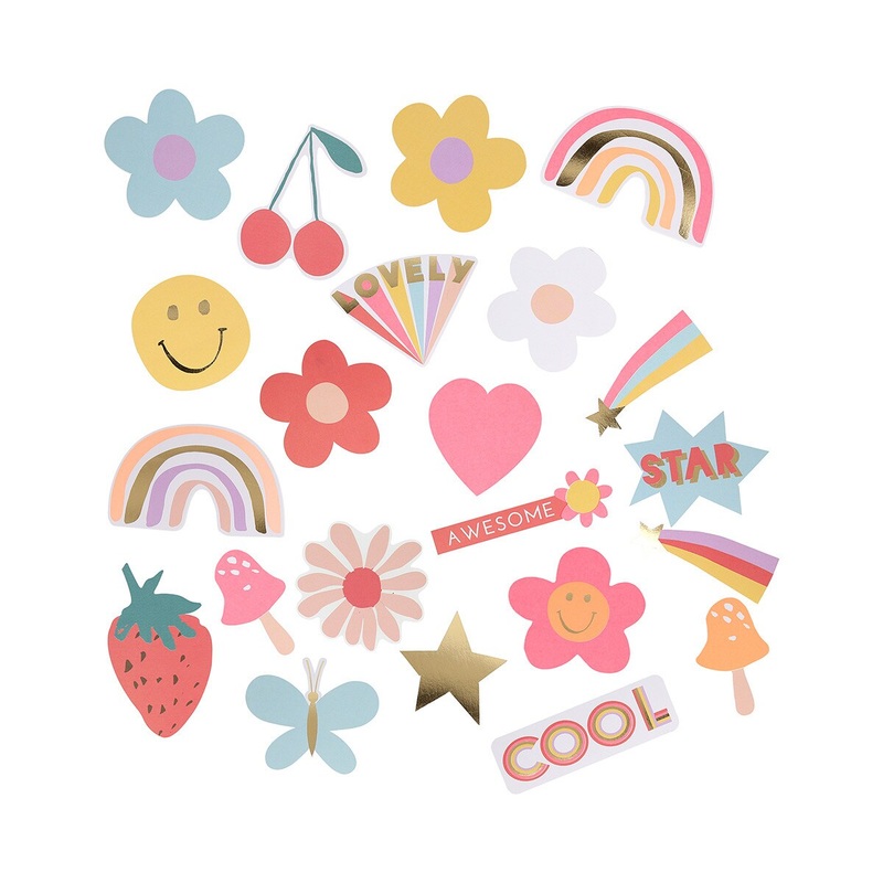 HAPPY ICONS SHAPED STICKERS