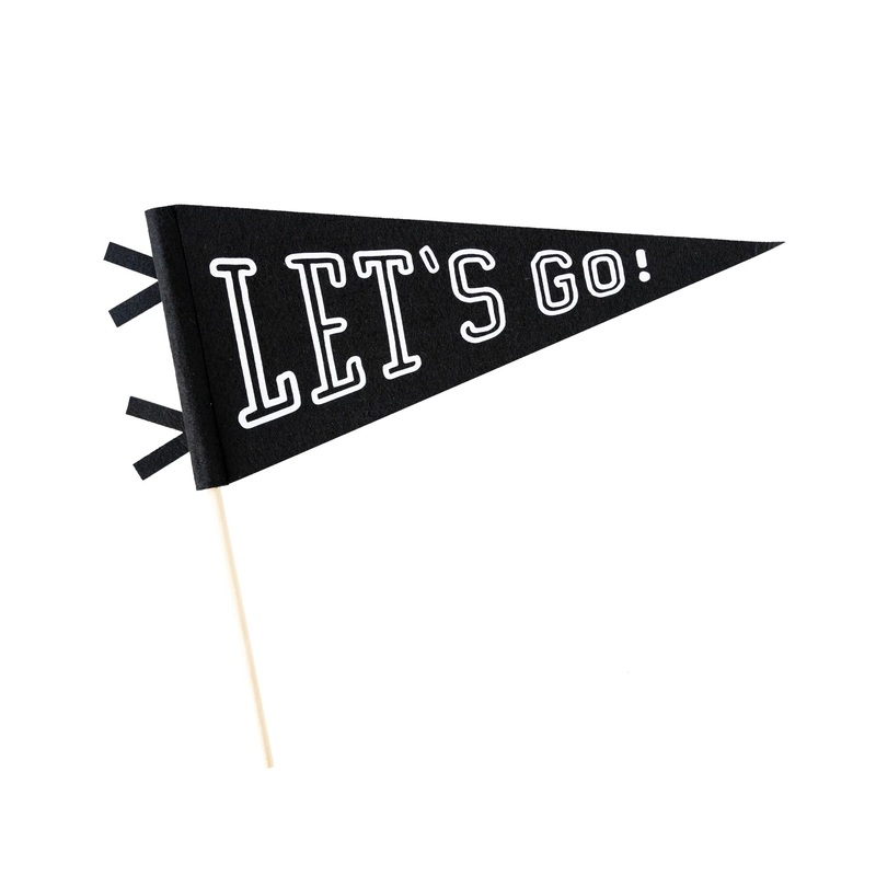 LET’S GO! BLACK FELT PENNANT FLAG