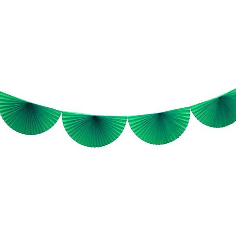 LIGHT GREEN BUNTING FAN GARLAND