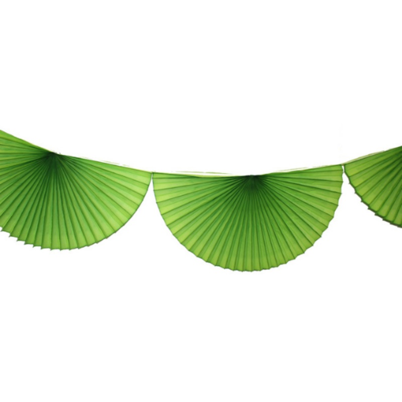 LIME GREEN BUNTING FAN GARLAND