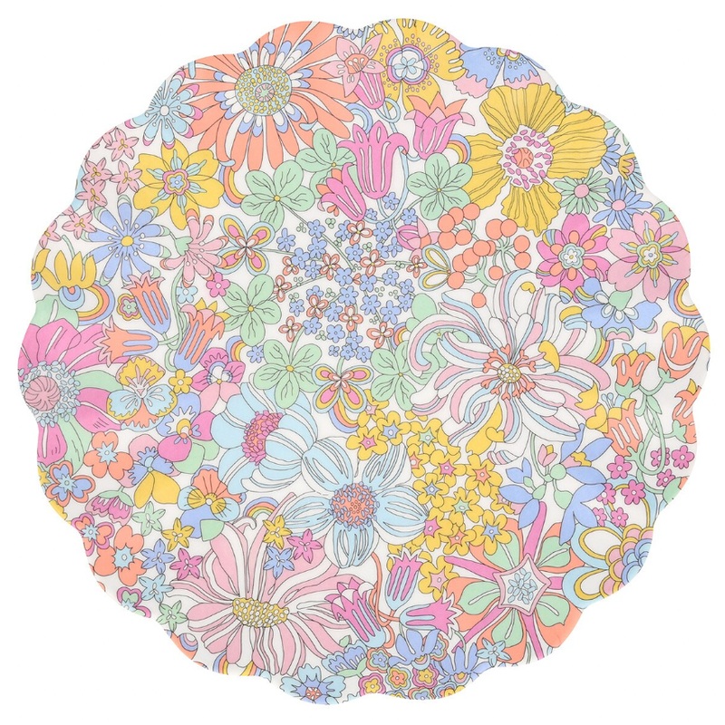 MERI MERI X LIBERTY RAINBOW GARDEN REUSABLE PLATE