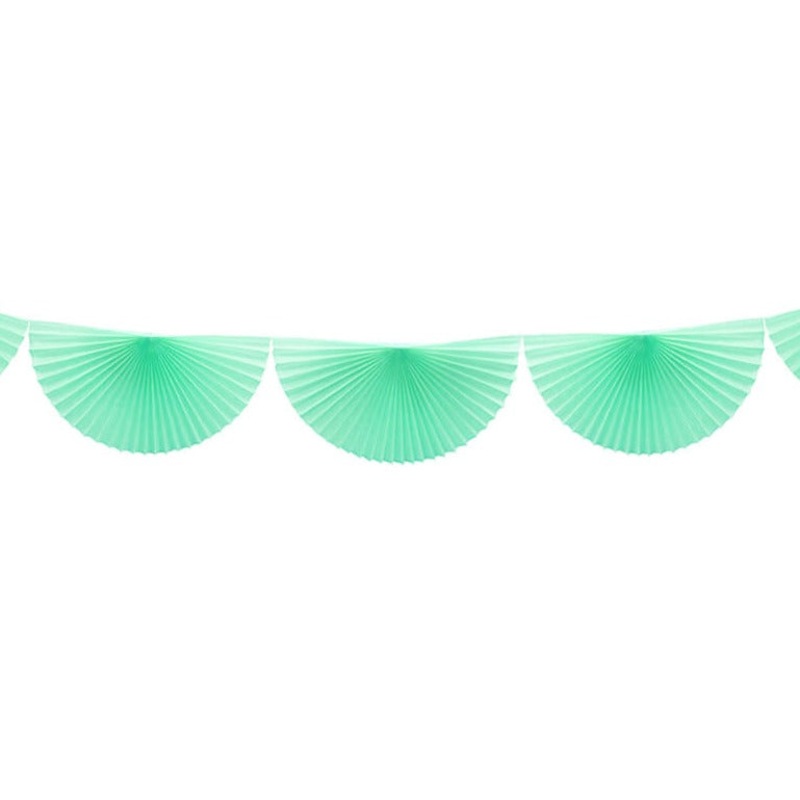 MINT BUNTING FAN GARLAND