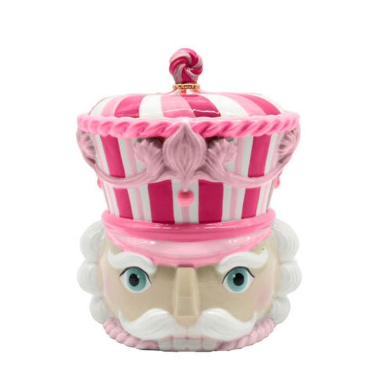 PINK NUTCRACKER COOKIE JAR