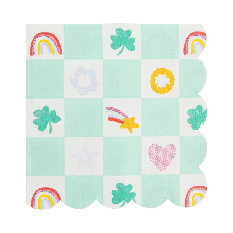 RAINBOWS SCALLOP COCKTAIL NAPKINS